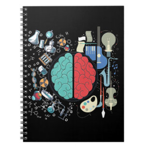 Carnet Science du cerveau coloré Musique Art