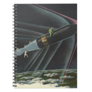 Carnet Science-fiction vintage d'un astronaute chevauchan