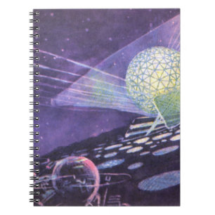 Carnet Science-fiction vintage, un globe lumineux avec de