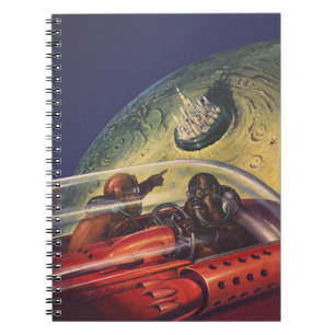 Carnet Science-fiction vintage, ville futuriste sur la Lu