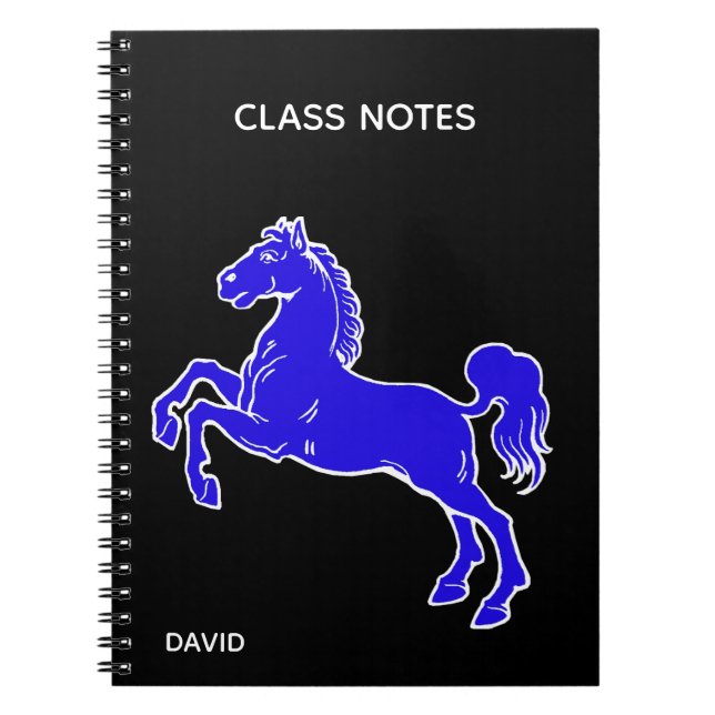 Carnet scolaire personnalisé Blue Horse (Devant)