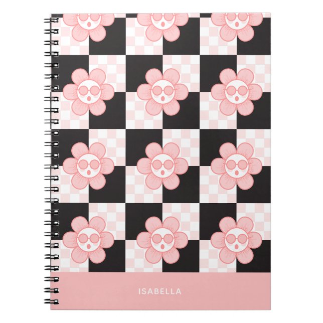 Carnet scolaire pour filles Checkers (Devant)