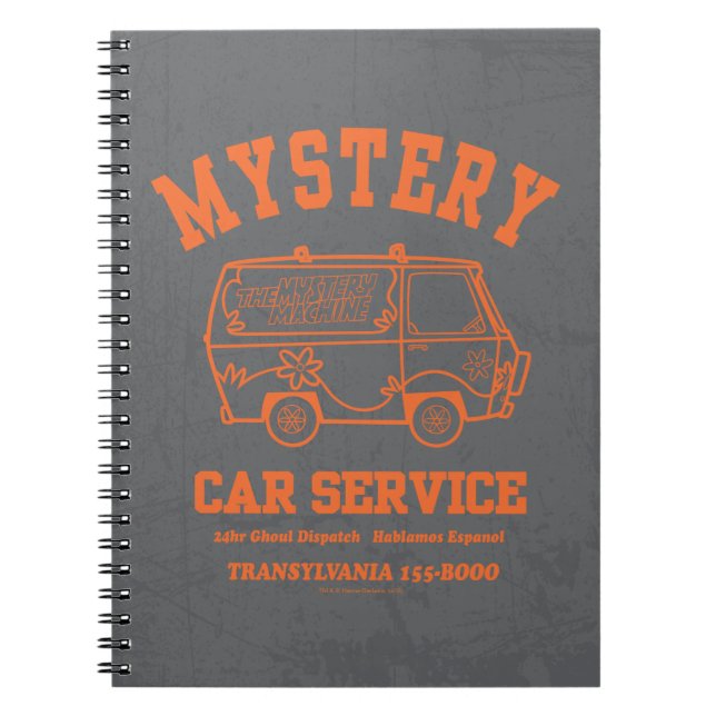 Carnet Scooby-Doo "Mystery Car Service" Graphique (Devant)
