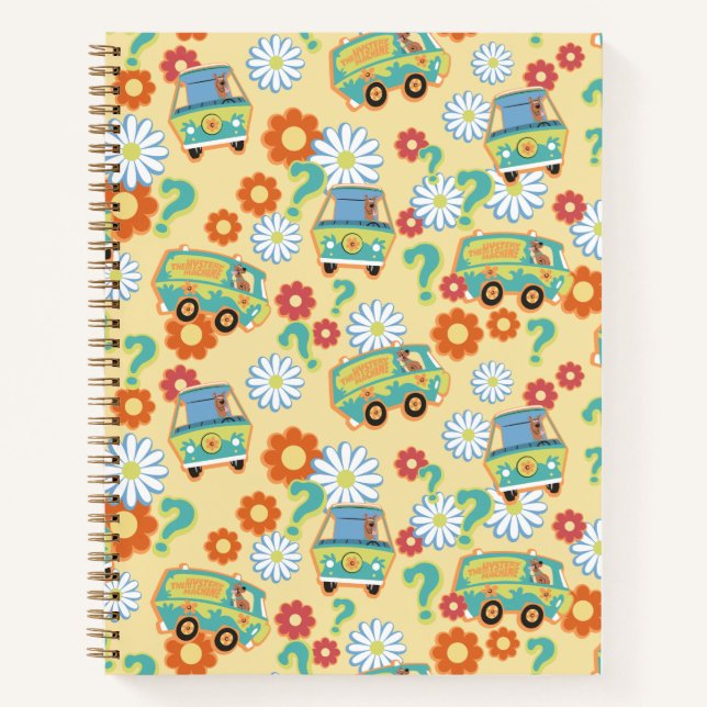 Carnet Scooby-Doo Mystery Motif de fleurs (Devant)