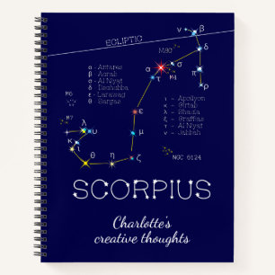 Carnet Scorpie Constellation Zodiaque