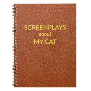 Carnet "Screenplays About My Cat" Leather-Look