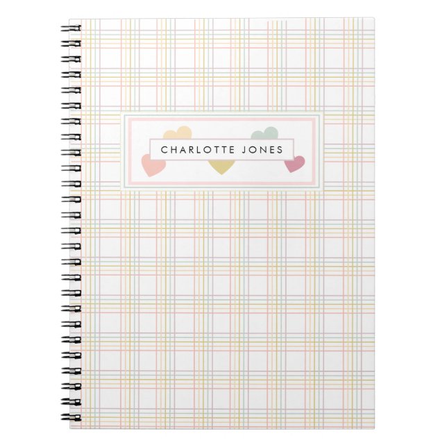 Carnet Script Coeur Chic Pastel Colorful (Devant)