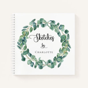 Carnet Script de nom d'aquarelle de la végétation du carn