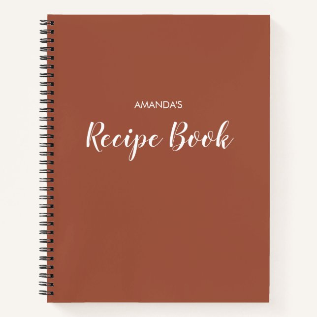 Carnet Script minimal moderne Cuisine en terre cuite Rece (Devant)