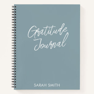 Carnet Script minimaliste moderne Gratitude personnalisée