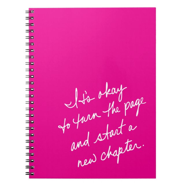 Carnet Scripté à la main Commencer un nouveau chapitre sp (Devant)