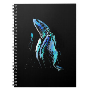 Carnet Scuba Diver Humpback Whale Swimming Diving Gift
