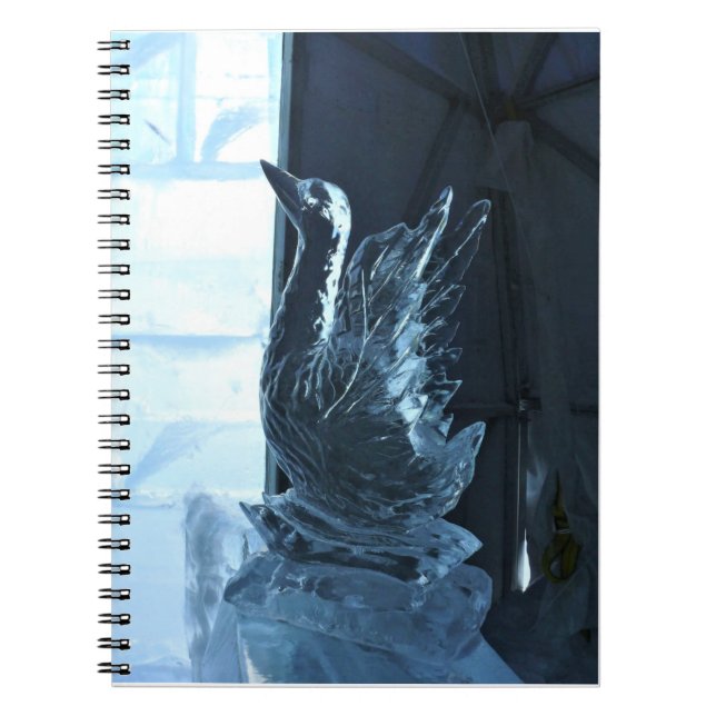Carnet Sculpture de glace de cygne, Québec, Canada (Devant)