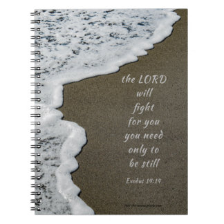 Carnet Seafoam Beach Bible Verse 8x6 Portable Spiral
