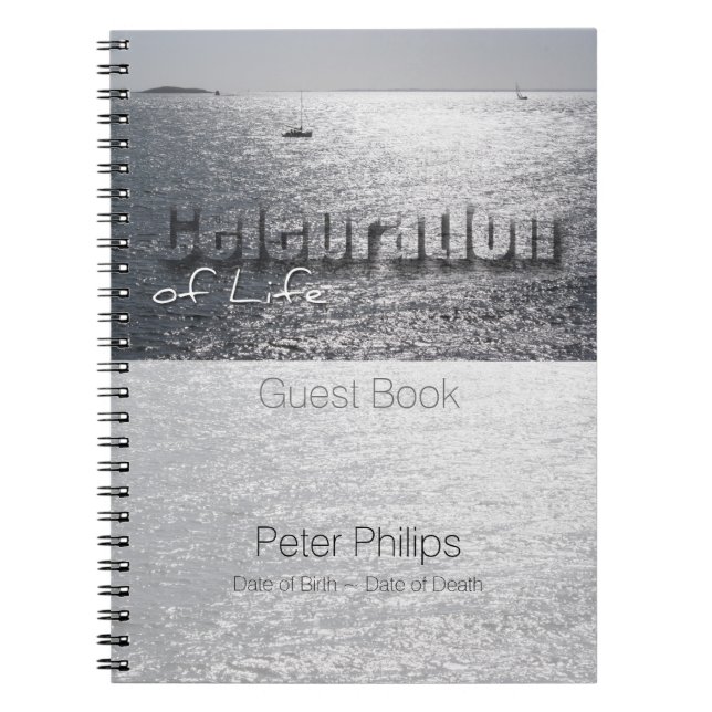 Carnet Seascape Celebration of Life Custom Guest Book (Devant)