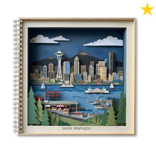 Carnet Seattle Washington Amérique Art en papier en couch