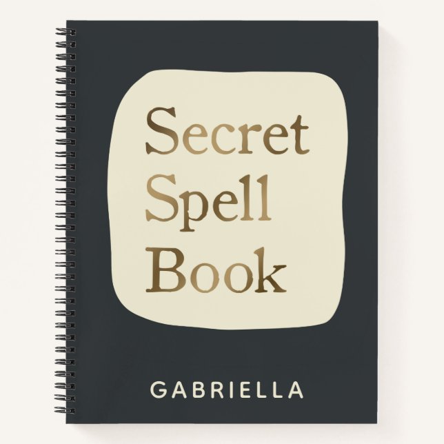 Carnet Secret Spells Grimoire Cover Personnalisé (Devant)