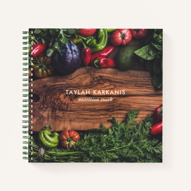 Carnet Secteur de la santé Légumes et légumes (Devant)