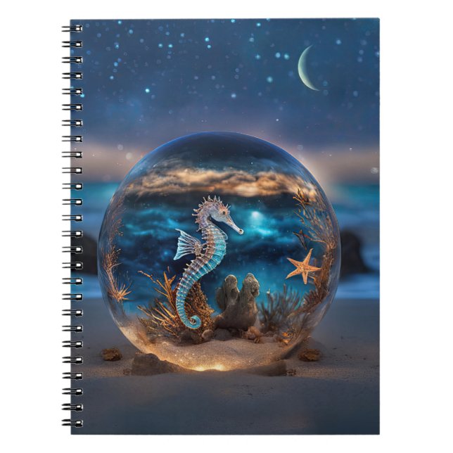 Carnet Sehorse Starfish Surreal Ocean Beach (Devant)