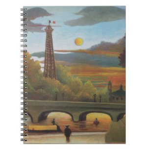 Carnet Seine et Tour Eiffel au coucher du soleil par Henr