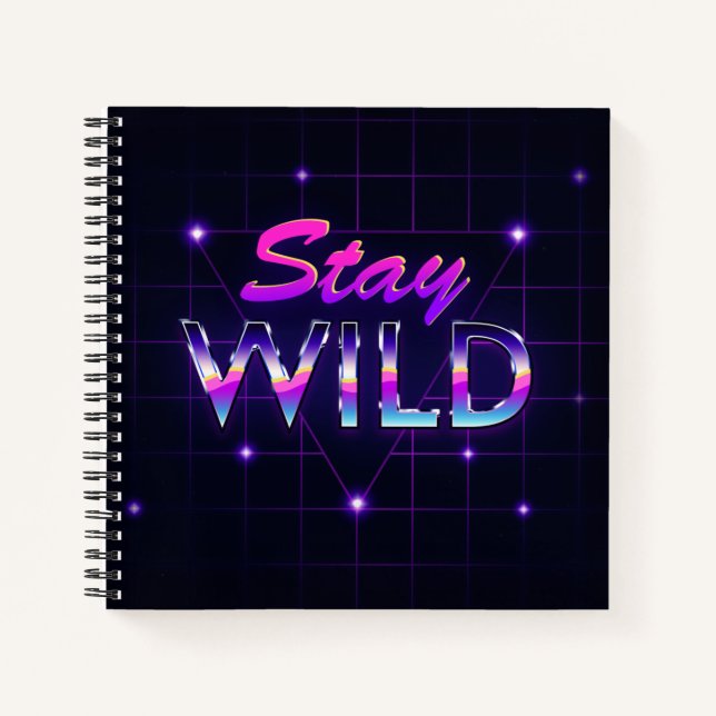 Carnet Séjour Cool sauvage Rétro 80s Vaporwave (Devant)