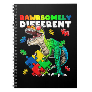 Carnet Sensibilisation sur l'autisme de dinosaures très