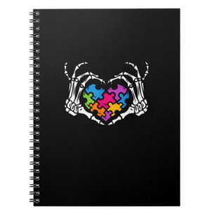 Carnet Sensibilisation sur l'autisme s Skeleton Main Hear