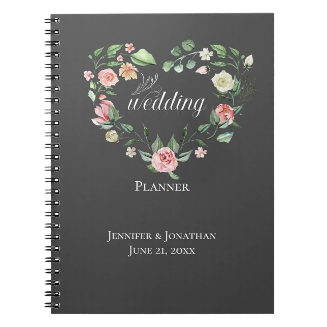 Carnet Sentez les Roses, Floral Heart Wedding planner (Devant)