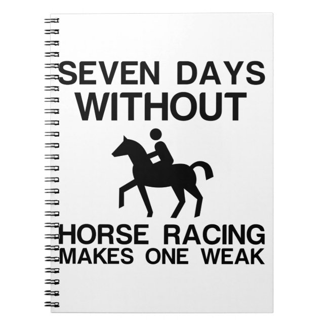 CARNET SEPT JOURS SANS COURSE DE CHEVAL REND UN FAIBLE (Devant)