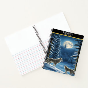 Carnet Serenade de loup sous le clair de lune