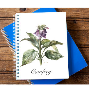 Carnet Serene Watercolor Comfrey, personnalisée