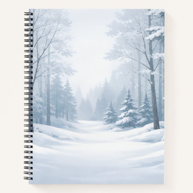 Carnet Serene Winter Forest Spiral Notebook (Devant)