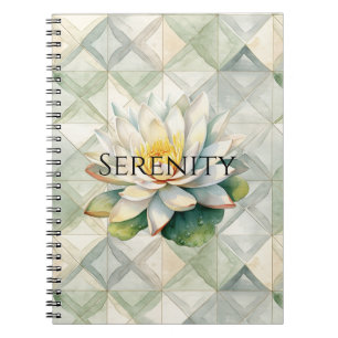 Carnet Sérénité de la fleur de lotus verte