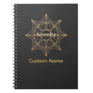 Carnet Serenity Mandala Golden Sacred Custom