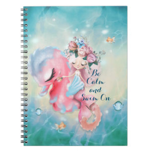 Carnet Serenity Mermaid - Gardez le calme et nagez