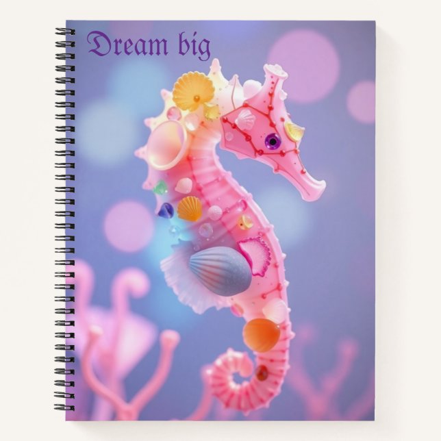 Carnet Serenity Seahorse & Seashell (Devant)