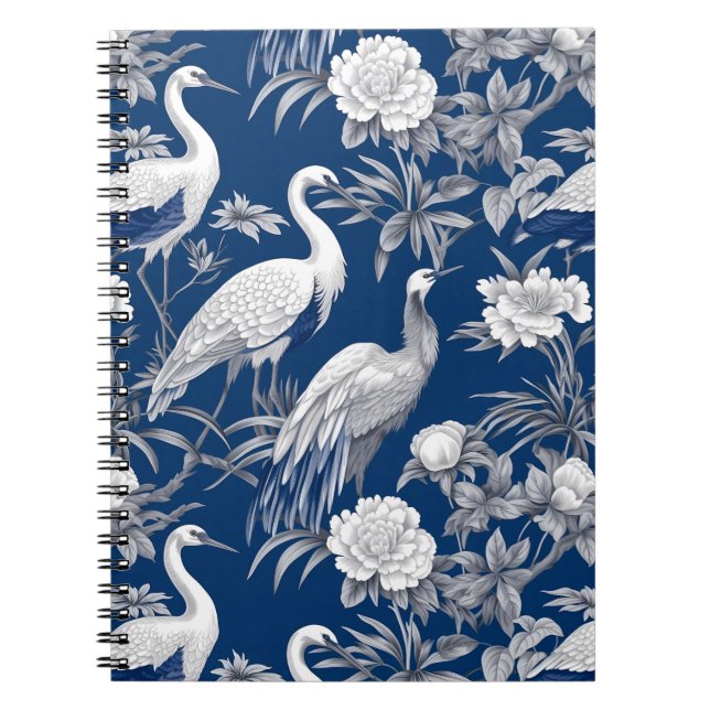 Carnet Série Chinoserie bleu et blanc Design 7 (Devant)