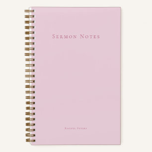 Carnet Sermon Moderne Personnalisé Église