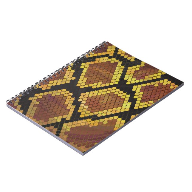 Carnet Serpent Brown et impression or (Côté gauche)