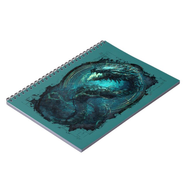Carnet Serpent Cyberpunk Art sombre Bobine Spectrale (Côté gauche)