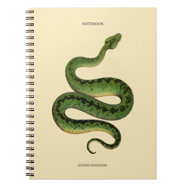 Carnet Serpent vert africain  (Devant)