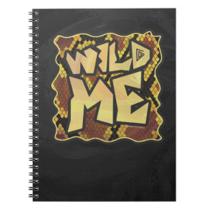 Carnet Serpent Wild Me Brown et imprimé or