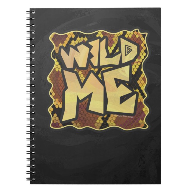 Carnet Serpent Wild Me Brown et imprimé or (Devant)