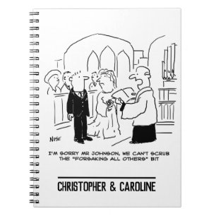 Carnet Service de l'église mariage Vicar ne peut pas frot