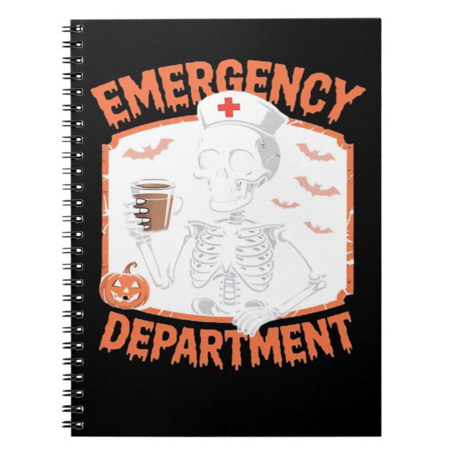 Carnet Service d'urgence Funny Halloween Nurse Essenti (Devant)