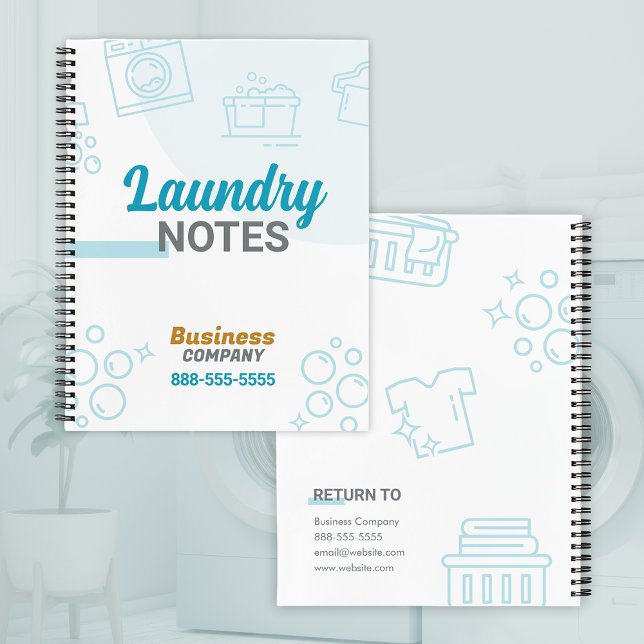 Carnet Services de blanchisserie Laverie (Créateur téléchargé)