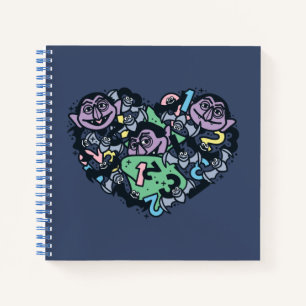 Carnet Sésame Sésame Comte von Count Doodle Heart