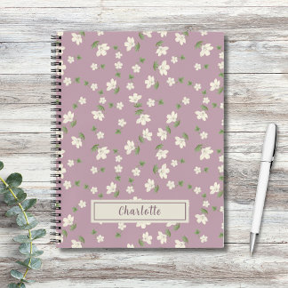 Carnet Shabby Chic Petits Fleurs Cottagecore Rose Poussié