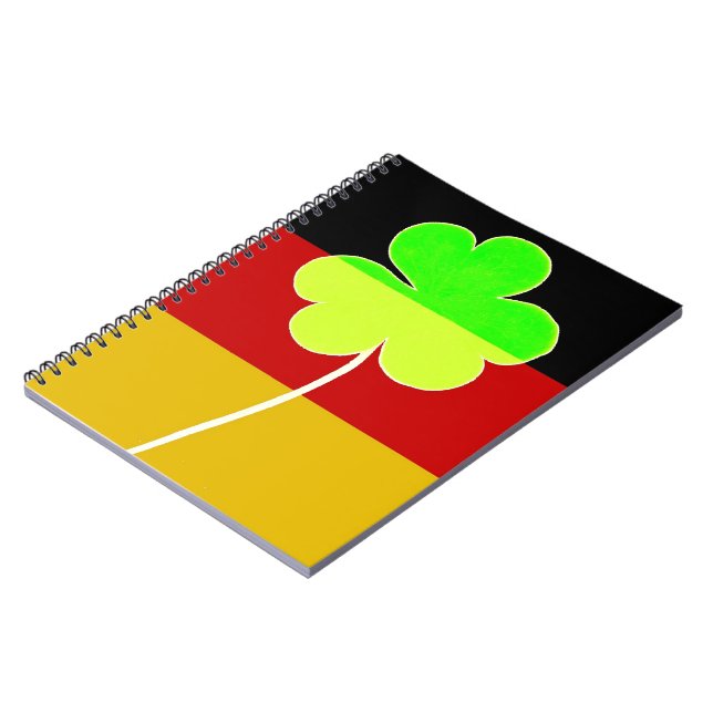 Carnet Shamrock du drapeau irlandais allemand Clover St P (Côté gauche)
