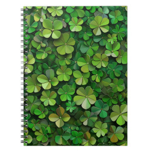 CARNET SHAMROCKS DE CLOVER CELTIQUE IRLANDAIS VERT